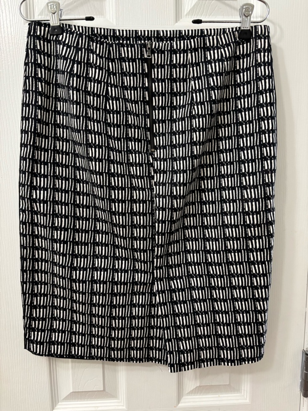 Adrianna Papell Black and White Grid-Print Career Pencil Skirt Women’s Size 4 - Picture 7 of 11